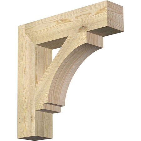 Ekena Millwork Imperial Block Rough Sawn Bracket, Douglas Fir, 6"W x 28"D x 28"H BKT06X28X28IMP05RDF